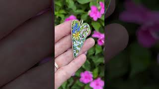 Floral Mosaic Pendants mosaics art wearableart handmade [upl. by Aihpled432]