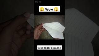 How to make best paper airplane 😱 ytshorts shorts shortsvideo [upl. by Annabela]