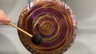 19quot Grotta Sonora Handheld Gong  Purple Spiral Stargate 2 No 4  The Gong Shop [upl. by Pirozzo]