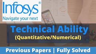 Infosys Aptitude Questions and Answers 2022  Infosys Technical Ability Previous Paper Fully Solved [upl. by Annadiane]