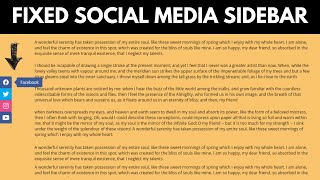 Sticky Social Media Icons Sidebar Using HTML amp CSS [upl. by Ahseiyn]