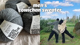 mens cowichan sweater│남자 코위찬 뜨개로그 사이즈 늘리기 🥯 [upl. by Gorges82]