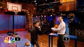 Thanksgiving Object Shootout with Josh Hutcherson Late Night with Jimmy Fallon [upl. by Lebna]