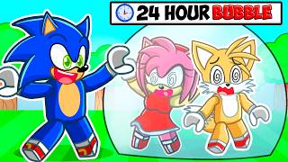 Sonic Locks FRIENDS in 24 HOUR BUBBLE in Roblox [upl. by Toile]