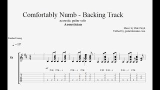 Acoustician  Comfortably Numb solo  guitar backing track  acoustic rhythm guitar chords [upl. by Meta]