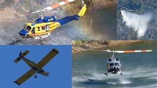 Helitacks amp Waterbombers Thumping Bush Fire BoyaDarlington WA 1119 [upl. by Cohen]