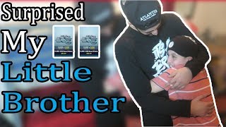 SURPRISING MY LITTLE BROTHER WITH FORTNITE VBUCKS HE GETS EMOTIONAL [upl. by Sayette]