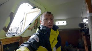 Storm force Solo Sailor Ian HerbertJones Onboard footage from Hobart [upl. by Kcaz]