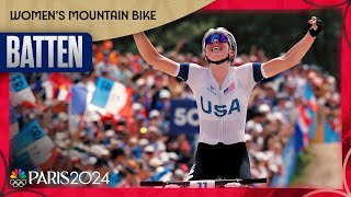 Haley Batten earns Team USAs BESTEVER mountain biking finish  Paris Olympics  NBC Sports [upl. by Zahara]