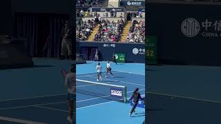 The dance of tennis Leylah Fernandezs nimble footwork tennis fernandez [upl. by Ettennod874]