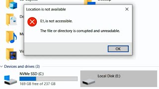 How To Fix quotThe File Or Directory Is Corrupted amp Unreadablequot [upl. by Llerod]