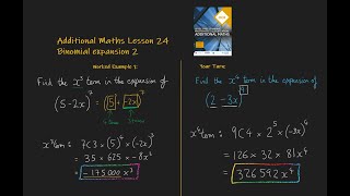 24 Binomial Expansion 2 Additional Maths OCR FSMQ [upl. by Kawai]