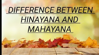 Difference between Hinayana and Mahayana humab1800 UGC NET PGT EDUCATION BEd MEd [upl. by Gnal]