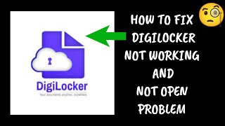 How To Fix quotDigilockerquot App Not Working Problem quotDigilockerquot App Not Open Problem [upl. by Kcaz444]