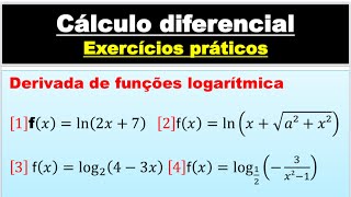 DERIVADA DE FUNÇÕES LOGARÍTMICAS [upl. by Lonny36]