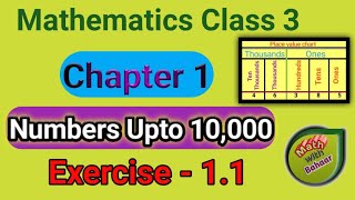 Math  Class 3 maths Numbers Upto 10000Chapter 1Exercise 11How to read and write large numbers [upl. by Leidba]