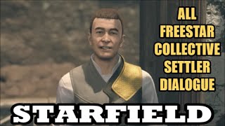 Starfield  All Freestar Collective Settler Trait Dialogue [upl. by Netram]