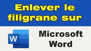 Comment enlever un texte en arrière plan sur Word enlever filigrane Word [upl. by Irra]