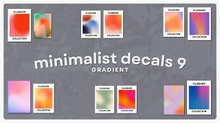 70 minimalist aesthetic decals codes  gradient  Bloxburg  Berry Avenue [upl. by Macfadyn]