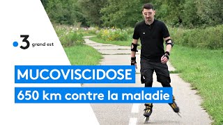 Avec un poumon en moins ce patient va parcourir 650 km à roller contre la mucoviscidose [upl. by Coplin]