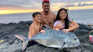 Overnight Ulua fishing trip with the family in Hawaii [upl. by Wilmar219]