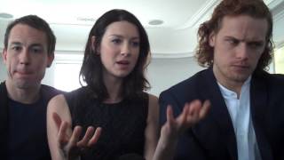 Outlander Stars Caitriona BalfeSam Heughan amp Tobias Menzies on Love [upl. by Wendin]