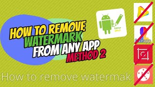 how to remove watermark using APK editor method 2 [upl. by Ahsi18]