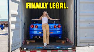 Taking Delivery of My R34 Skyline GTR in the USA Officially Legal in USA [upl. by Otero708]