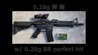 【Airsoft Review】カート式電動ガン TOP JPAPN SR16 w Maruis 028g BB 40m [upl. by Aleakam]