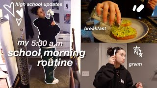 grwm SCHOOL MORNING ROUTINE🕔9th grade [upl. by Yespmed]