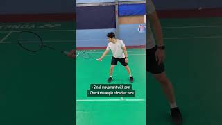 Forehand cross defence like a boss after watching this 😎 smash badmintontime [upl. by Lorilee]