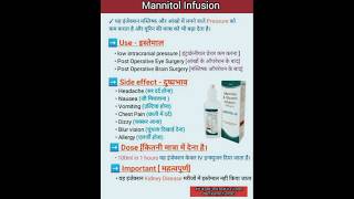 Mannitol amp glycerine infusion use side effects dose and important nursingclub8172 trendingshort [upl. by Marguerite]