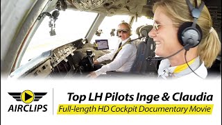 MUST SEE TWO COOL LADIES piloting HEAVY MD11F ULTIMATE COCKPIT MOVIE AirClips full flight series [upl. by Nevyar361]