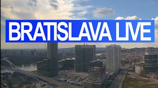 LIVE daily camera Bratislava Slovakia  new downtown  nové centrum  relaxing music [upl. by Krawczyk]