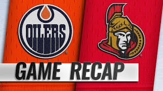 Koskinen makes 35 saves Oilers defeat Senators [upl. by Etnad]