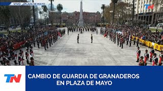 CAMBIO DE GUARDIA DE GRANADEROS EN PLAZA DE MAYO [upl. by Eisnil271]