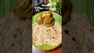 Todays breakfast menu  Chapathi Green egg masala chapati eggmasala shorts [upl. by Arrimat]