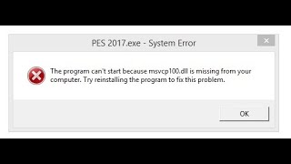 How to fix d3dx943dll and msvcp100dll errors on PES 2017 and other applications [upl. by Vil]