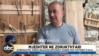 Mjeshtër në zdrukthtari Viktor Nurçe ushtron zanatin që në 1990 ABC News Albania [upl. by Ahseia]