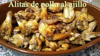 Receta fácil y rápida de Alitas de pollo al ajillo [upl. by Cole]