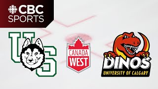 Canada West Mens Hockey Saskatchewan Huskies vs Calgary Dinos  CBCSports [upl. by Jessie656]