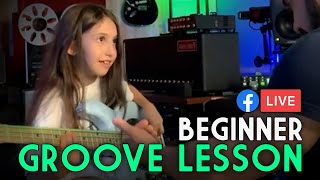 Bass Groove Lesson for Beginners Facebook Live [upl. by Ahtikal]