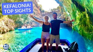 KEFALONIA GREECE Travel Vlog TOP SIGHTS  Lake MELISSANI SAMI DROGARATI Cave amp ARGOSTOLI [upl. by Nimesay]