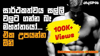 Money doesnt buy success success buys money  Sinhala Motivational Video [upl. by Jet]