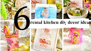 6 amazing rental friendly kitchen DIY organisers and decor ideas  zero cost kitchen organisers [upl. by Ecnerret]