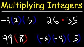 Multiplying Positive and Negative Numbers  Integer Multiplication [upl. by Enomes]