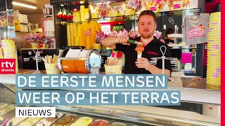 Terrassen zijn weer vol amp komt er een ijsbaan  Drenthe Nu [upl. by Porett]