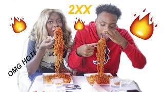 EXTREME SPICY NOODLES CHALLENGE  2XXX SPICIER [upl. by Nuarb726]