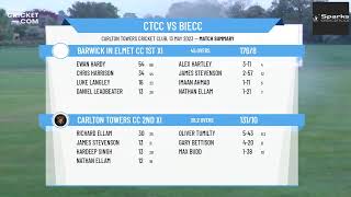 Yorkshire PL North  Division 2 Ebor  Carlton Towers CC 2nd XI v Barwick in Elmet CC 1st XI [upl. by Wildon]