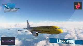 Microsoft Flight Simulator 2020  Prague LKPR  EDDK Cologne Bonn  Fenix A320  Beyond ATC [upl. by Dusty]